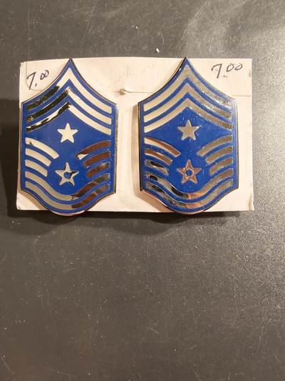 老王徽章第161期 - 美国空军首席士官长金属军衔一组