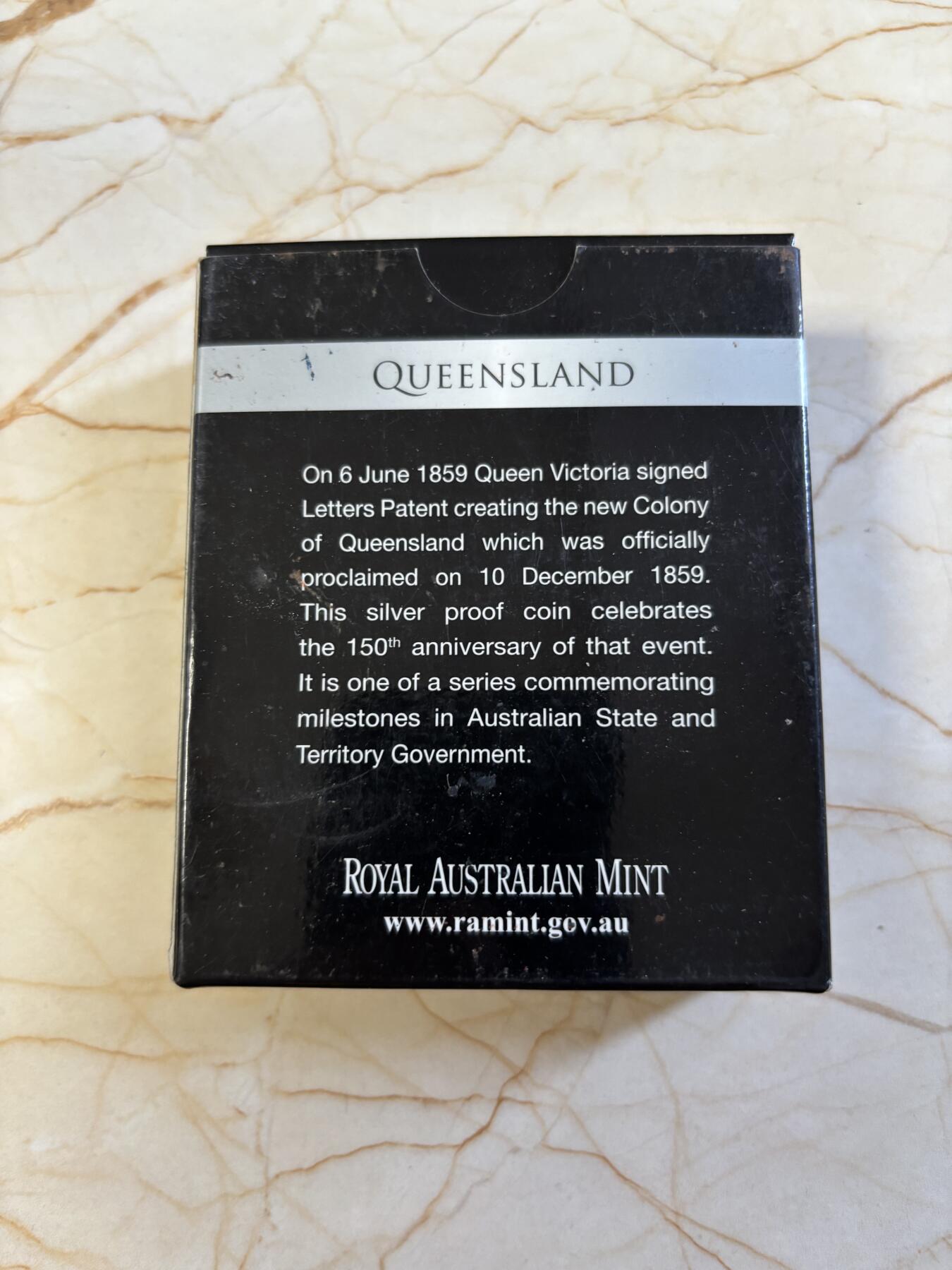 第181期拍卖 澳大利亚2009年昆士兰州150周年36.31克纪念银币，999银，发行12500枚