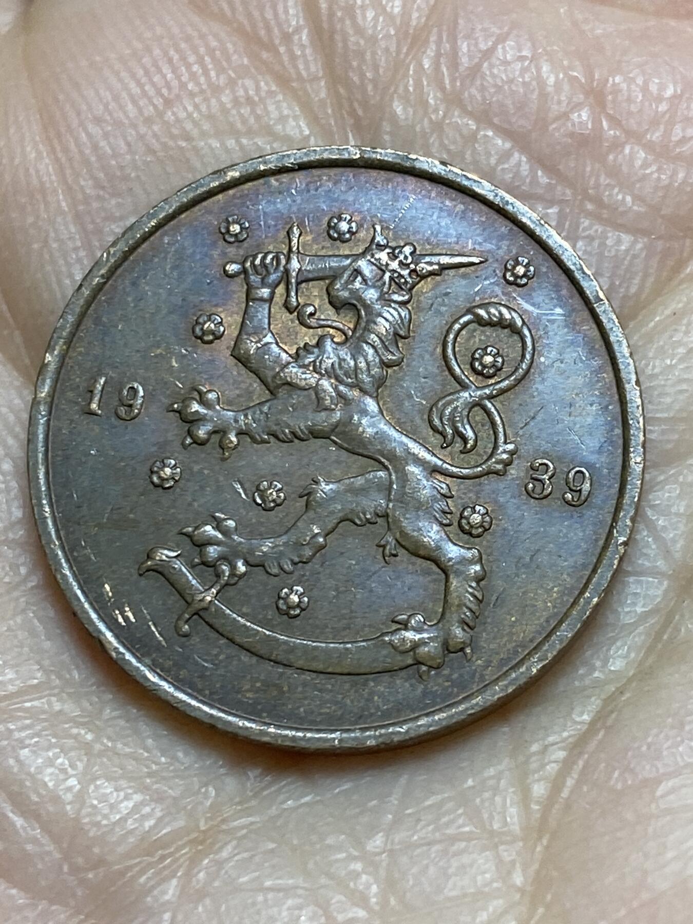 2025年第一百二十三场(总第一百四十九场）外国好品散币(免佣金) 芬兰🇫🇮1939年10盆尼