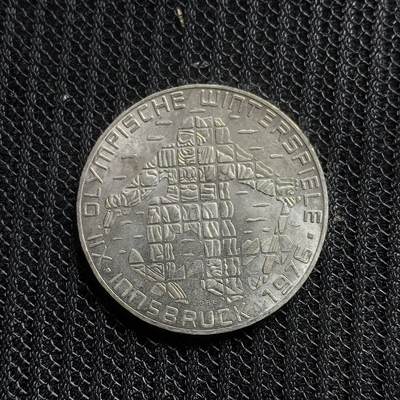 道一币馆币章第一百五十三场 - 奥地利1976年因斯布鲁克冬奥会100先令纪念银币-高山滑雪