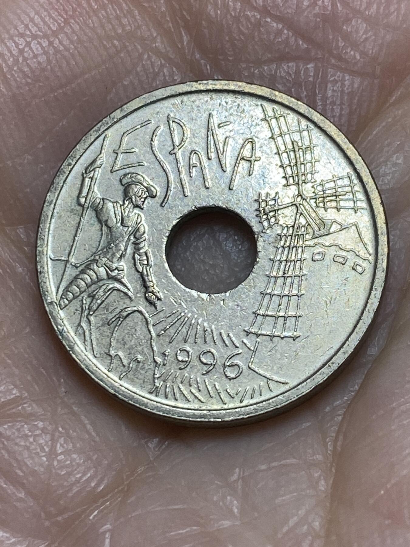 2025年第一百二十二场(总第一百四十八场）外国好品散币(免佣金) 西班牙🇪🇸1996年25比塞塔(卡斯蒂利亚–拉曼恰自治区纪念币)