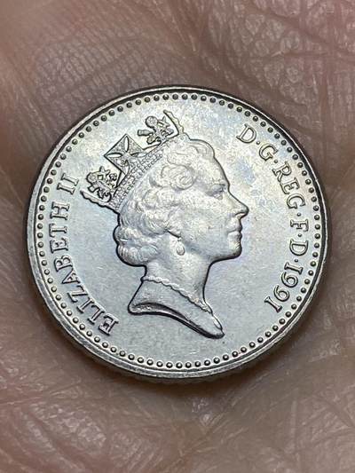 2025年第一百二十三场(总第一百四十九场）外国好品散币(免佣金) - 英国🇬🇧1991年5便士(伊丽莎白二世中年高冠)