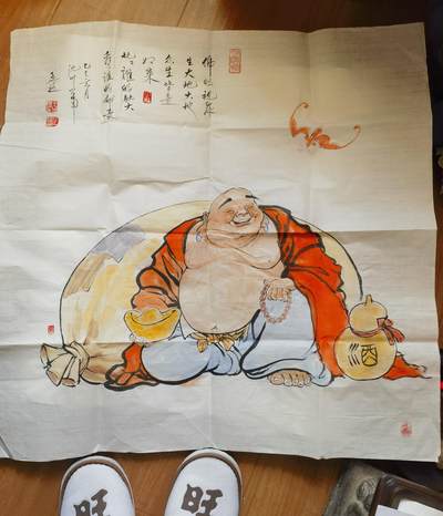 纳福弥勒国画作品 - 纳福弥勒国画作品