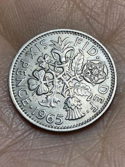 2025年第一百二十三场(总第一百四十九场）外国好品散币(免佣金) - 英国🇬🇧1965年6便士(伊丽莎白二世青年桂冠第二版)