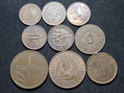 KK钱币收藏小铺  第364场  2月预留时间 周末发货 -  铜币一组9枚