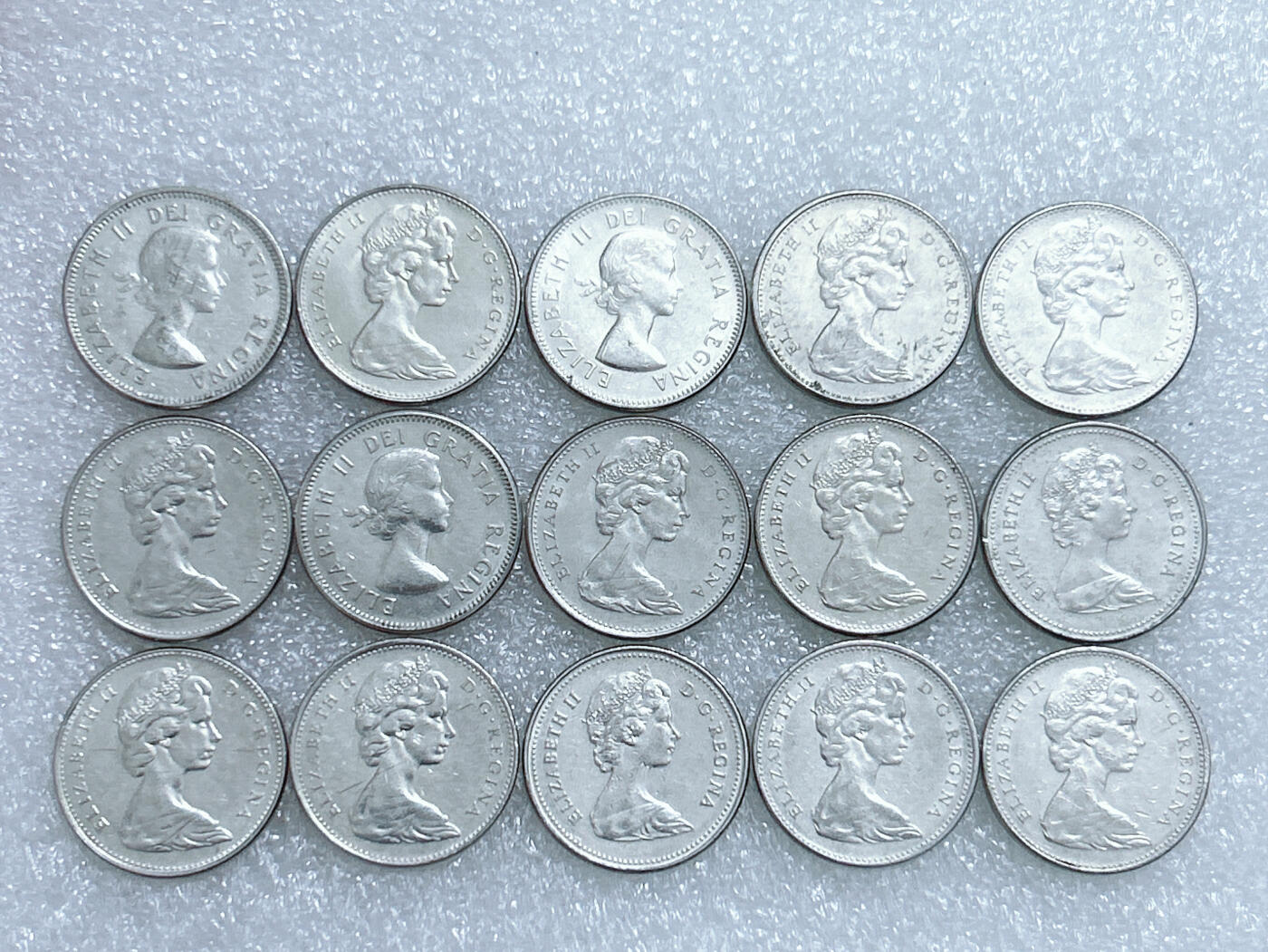 第一海外回流一元起拍收藏 散集专场  第261期 加拿大海狸版5分硬币 15枚