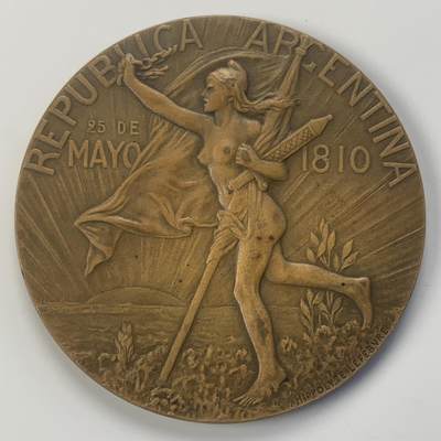 掌中浮雕-藏着的欧洲第040场 - 1910年墨西哥独立100周年纪念铜章，57mm