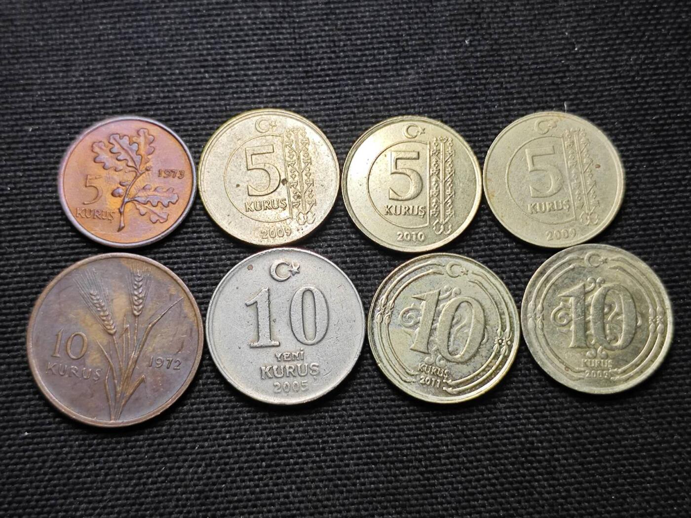 KK钱币收藏小铺  第364场  2月预留时间 周末发货  土耳其一组13枚