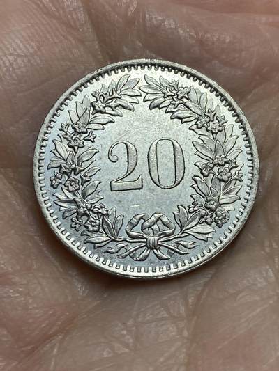 2025年第一百二十三场(总第一百四十九场）外国好品散币(免佣金) - 瑞士🇨🇭1975年20分