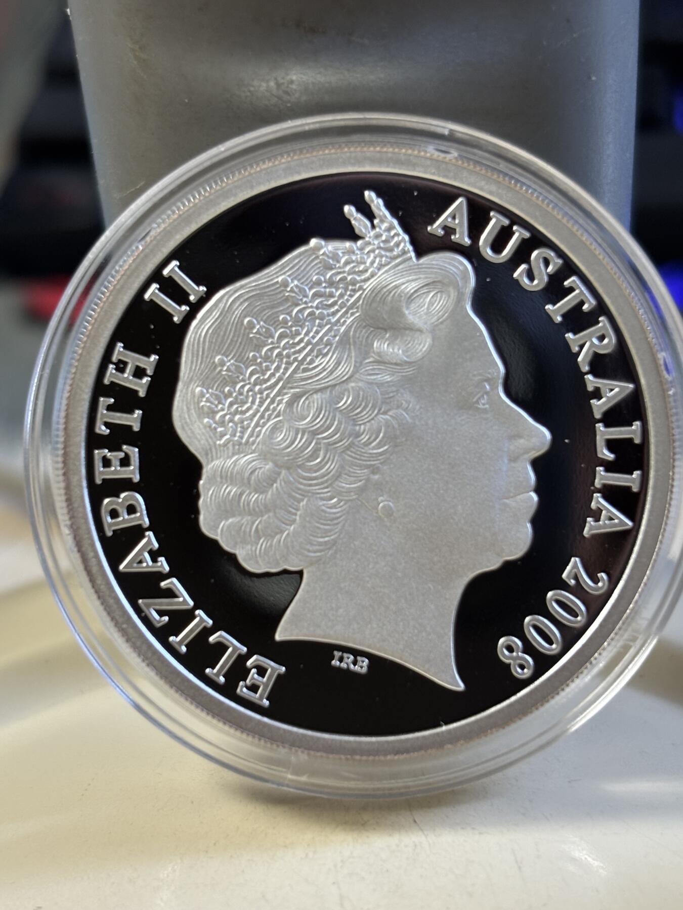 第181期拍卖 澳大利亚2008年北领地地图30周年36.31克纪念银币，999银，发行12500枚