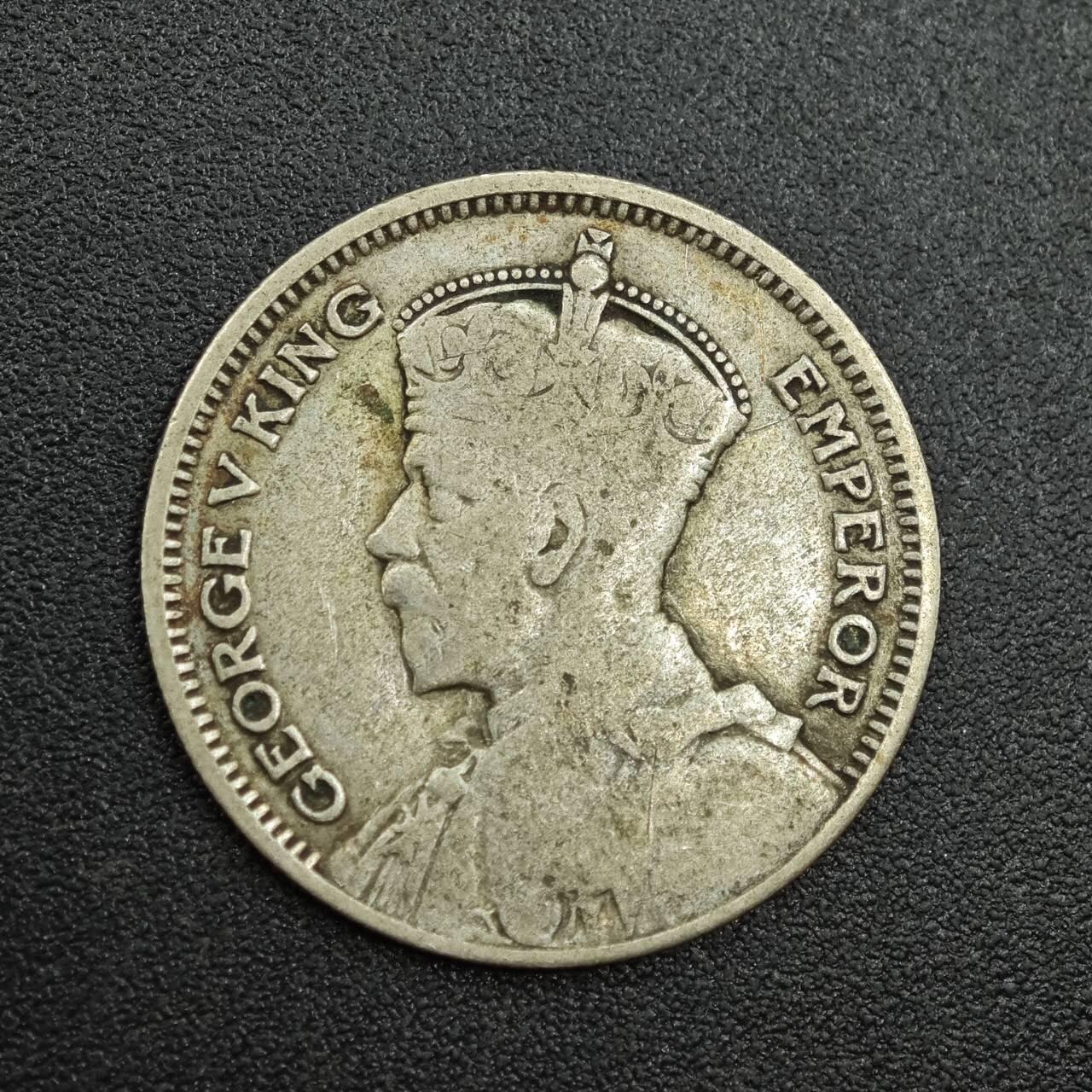 【淘币小摊】实时拍第七百八十八拍   散币小银币场   满百包邮可预留二周 每周一统一发货   新西兰1934年乔治五世6便士银币