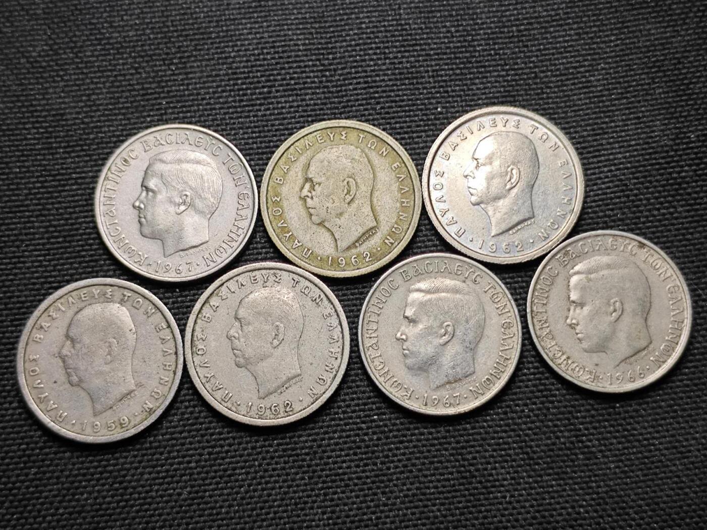 KK钱币收藏小铺  第364场  2月预留时间 周末发货  希腊一组13枚