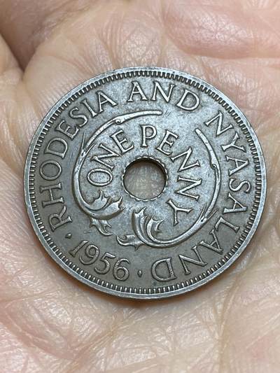 2025年第一百二十三场(总第一百四十九场）外国好品散币(免佣金) - 少见好品–英属罗德西亚和尼亚萨兰1956年1便士