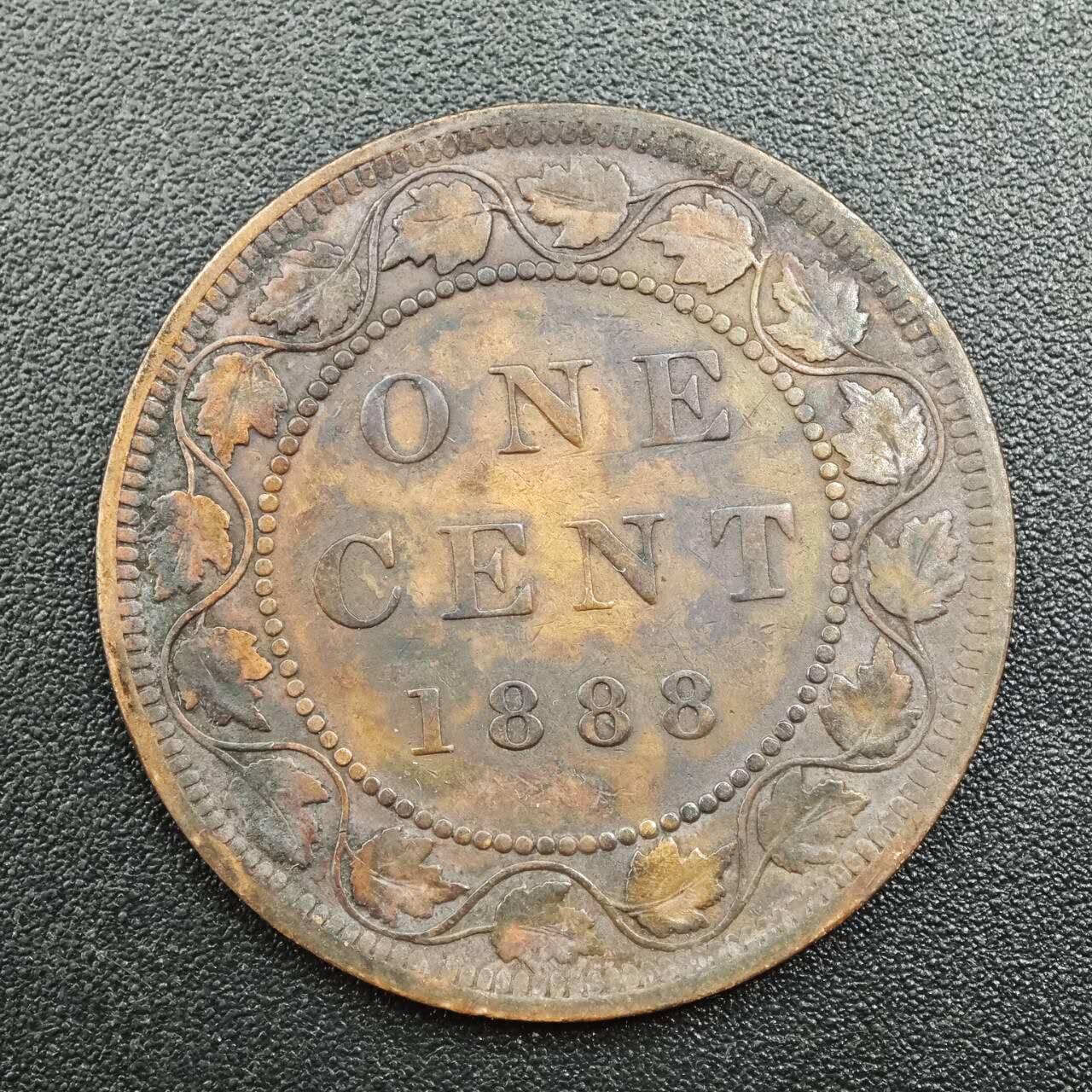 【淘币小摊】实时拍第七百八十八拍   散币小银币场   满百包邮可预留二周 每周一统一发货   加拿大1888年维多利亚一分铜币