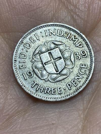 2025年第一百二十三场(总第一百四十九场）外国好品散币(免佣金) - 英国🇬🇧1939年3便士银币(乔治六世第一版，500银)