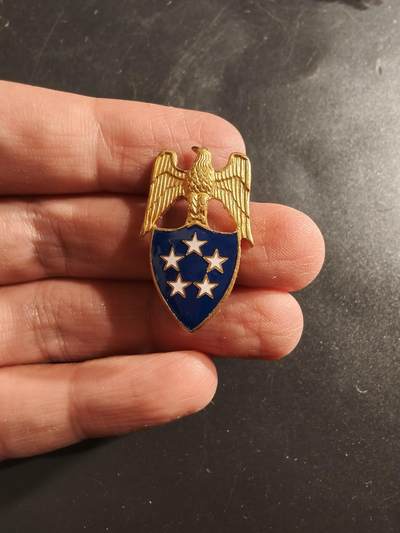 老王徽章第161期 - 美国陆军上将副官领章    带厂标     1.25英寸