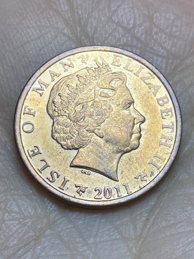 2025年第一百二十三场(总第一百四十九场）外国好品散币(免佣金) - 英属马恩岛🇮🇲2011年1便士(伊丽莎白二世老年)