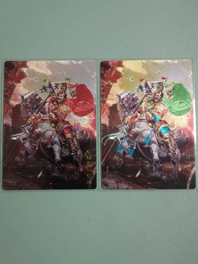 光影卡牌第25期，各家亲签，各家套卡，持续收拍品 - 奇点卡牌张飞粗闪＋张飞冷烫 