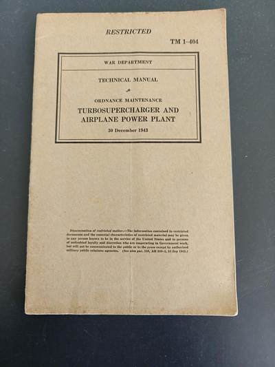 老王徽章第161期 - 美国战争部《涡轮增压器和飞机动力装置》技术手册     1943年出版      供美国陆军/海军航空兵及地勤人员学习使用     内容丰富       32页