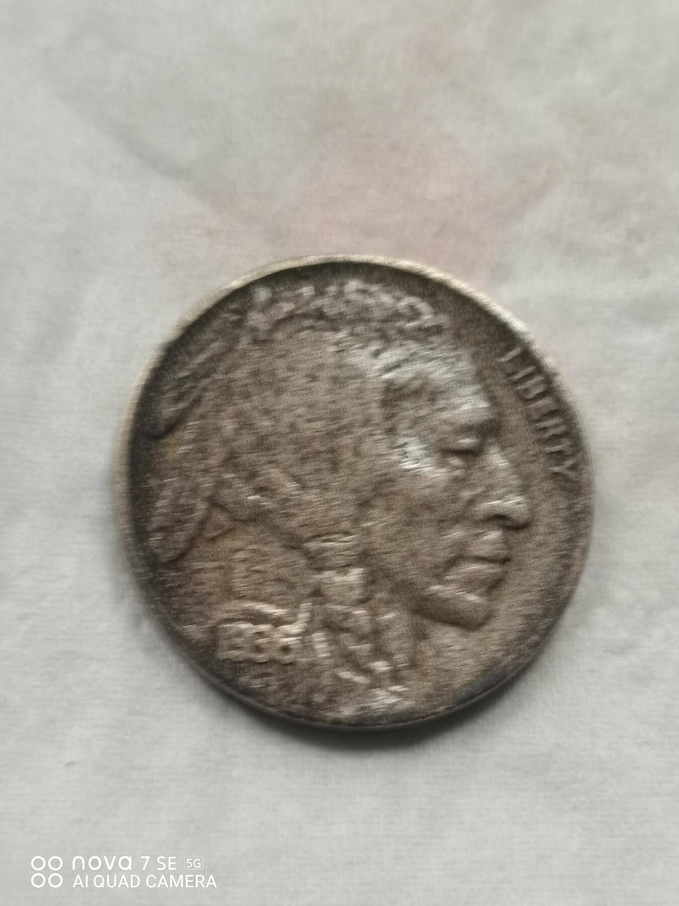 硬币 1936年美国印弟安人野牛图硬币