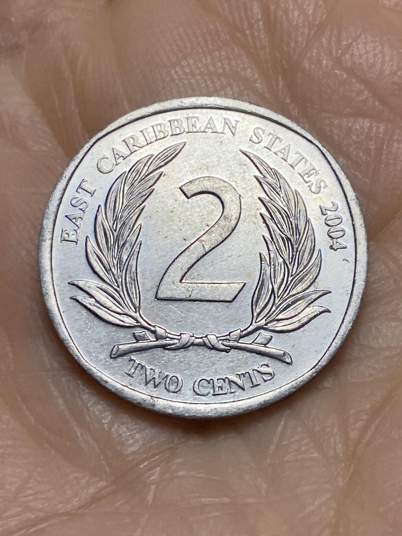 2025年第一百二十二场(总第一百四十八场）外国好品散币(免佣金) 东加勒比2004年2分(伊丽莎白二世老年头像)