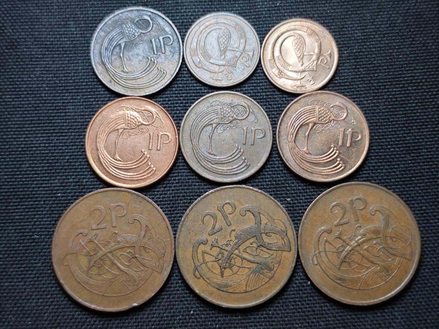 KK钱币收藏小铺  第364场  2月预留时间 周末发货  爱尔兰一组17枚