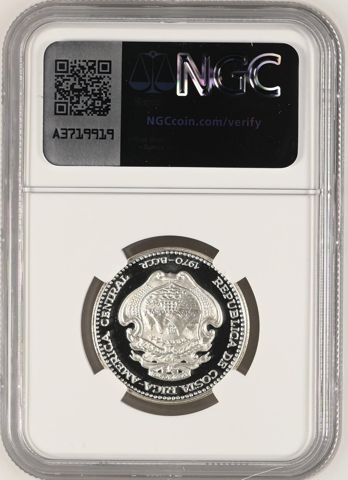 S&S Numismatic世界钱币-拍卖 第115期  哥斯达黎加1970年5枚全套精制纪念银币 NGC PF64-69UC