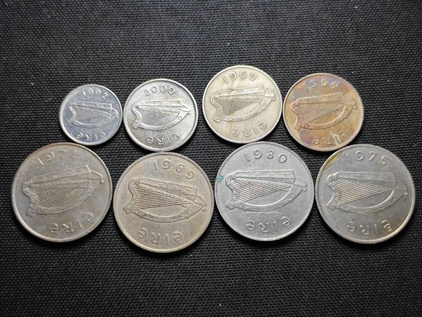 KK钱币收藏小铺  第364场  2月预留时间 周末发货  爱尔兰一组17枚