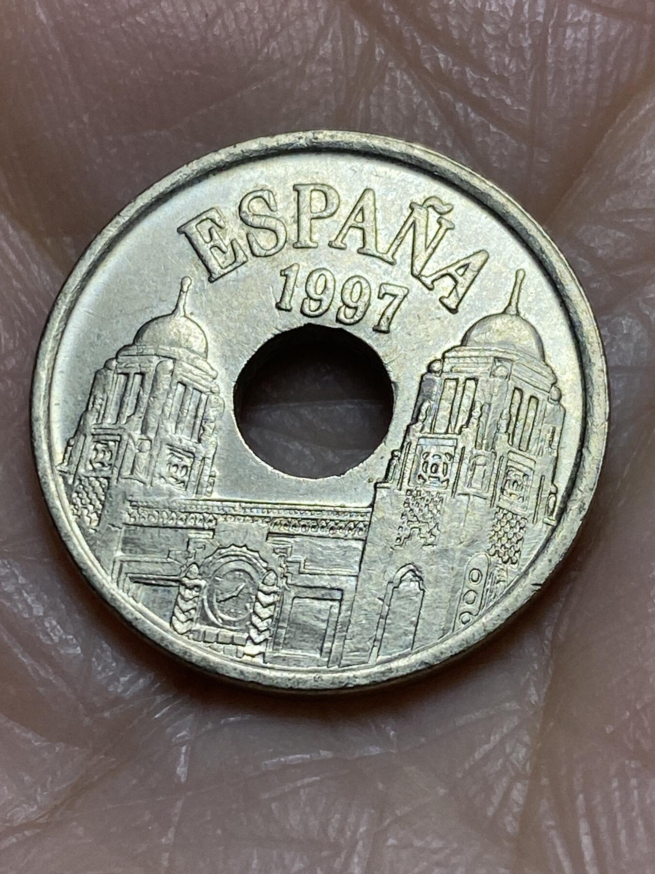 2025年第一百二十二场(总第一百四十八场）外国好品散币(免佣金) 西班牙🇪🇸1997年25比塞塔(梅利利亚自治市纪念币)