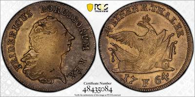 博洋堂“物美丰成”11月精品专场暨第145期（全场包邮） - PCGS XF40 德国普鲁士1764年腓特烈大帝大炮王冠鹰1/4泰勒银币，非常少见，唯一冠军分！