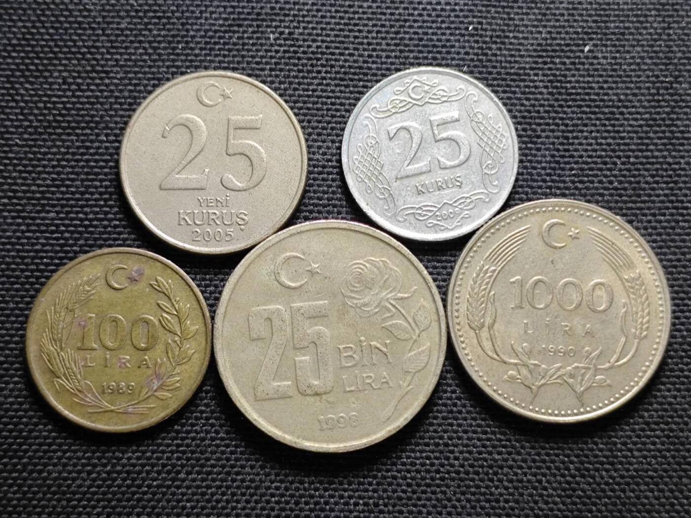 KK钱币收藏小铺  第364场  2月预留时间 周末发货  土耳其一组13枚