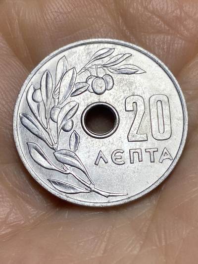 2025年第一百二十二场(总第一百四十八场）外国好品散币(免佣金) - 希腊王国1969年20雷普塔(康斯坦丁二世时期)