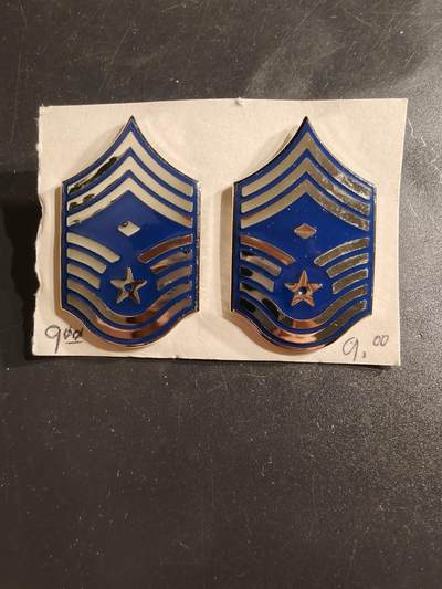 老王徽章第161期 - 美国空军首席士官长金属军衔一组