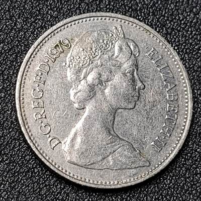 泉币菌-第124场-精品福利场(115场之后的本周末发货，感谢理解) - 英国1979年5便士镍币