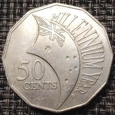 布加迪🐬～世界钱币(上海)🌾第 257 期 /  各国套币和散币 - 澳大利亚🇦🇺 2000年 50分