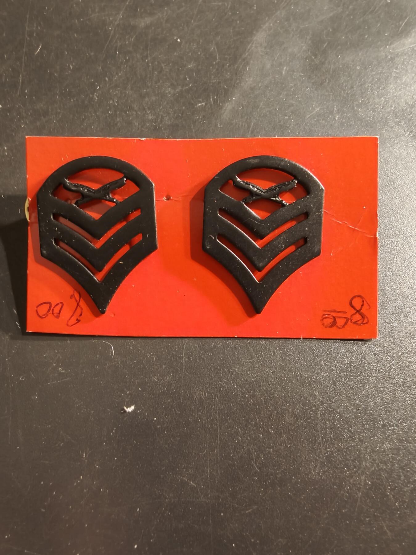 老王徽章第161期 美国海军陆战队参谋军士金属军衔一组    低可视度