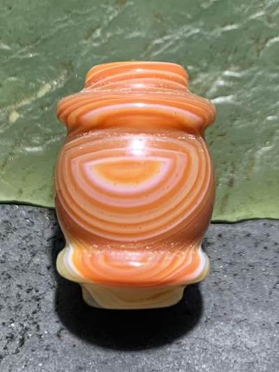 精美高玉化天眼纹缠丝玛瑙灯笼珠一颗，， - 精美高玉化天眼纹缠丝玛瑙灯笼珠一颗，，