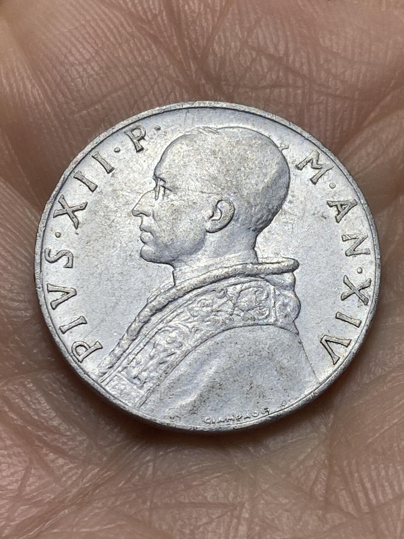 2025年第一百二十二场(总第一百四十八场）外国好品散币(免佣金) 少见–梵蒂冈🇻🇦1952年10里拉