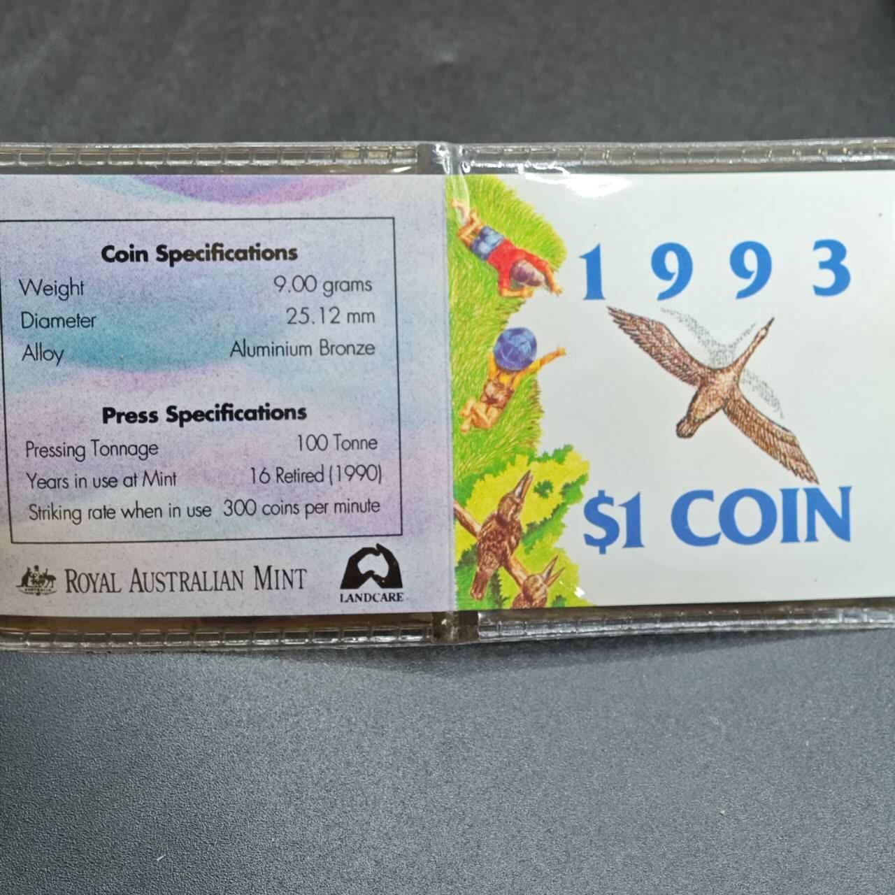 【淘币小摊】实时拍第七百八十八拍   散币小银币场   满百包邮可预留二周 每周一统一发货   澳大利亚1993年保护水资源一元纪念币