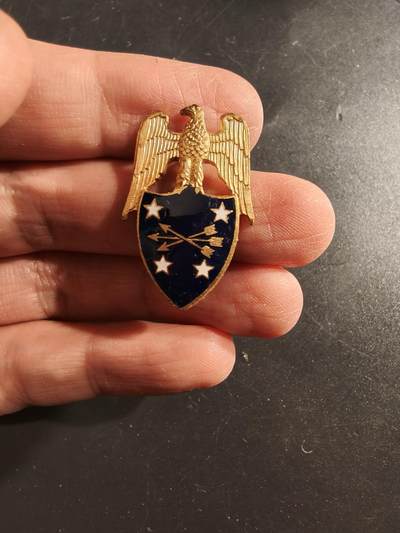 老王徽章第161期 - 美国国防部长勤务副官领章     带厂标     1.25英寸