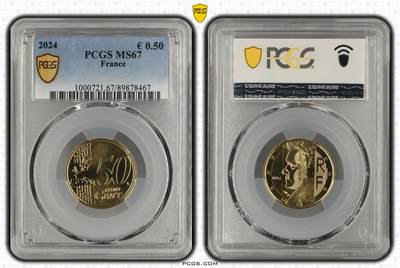 S&S Numismatic世界钱币-拍卖 第115期  - 获奖币-法国2024年 玛丽·居里 50欧分 PCGS MS67