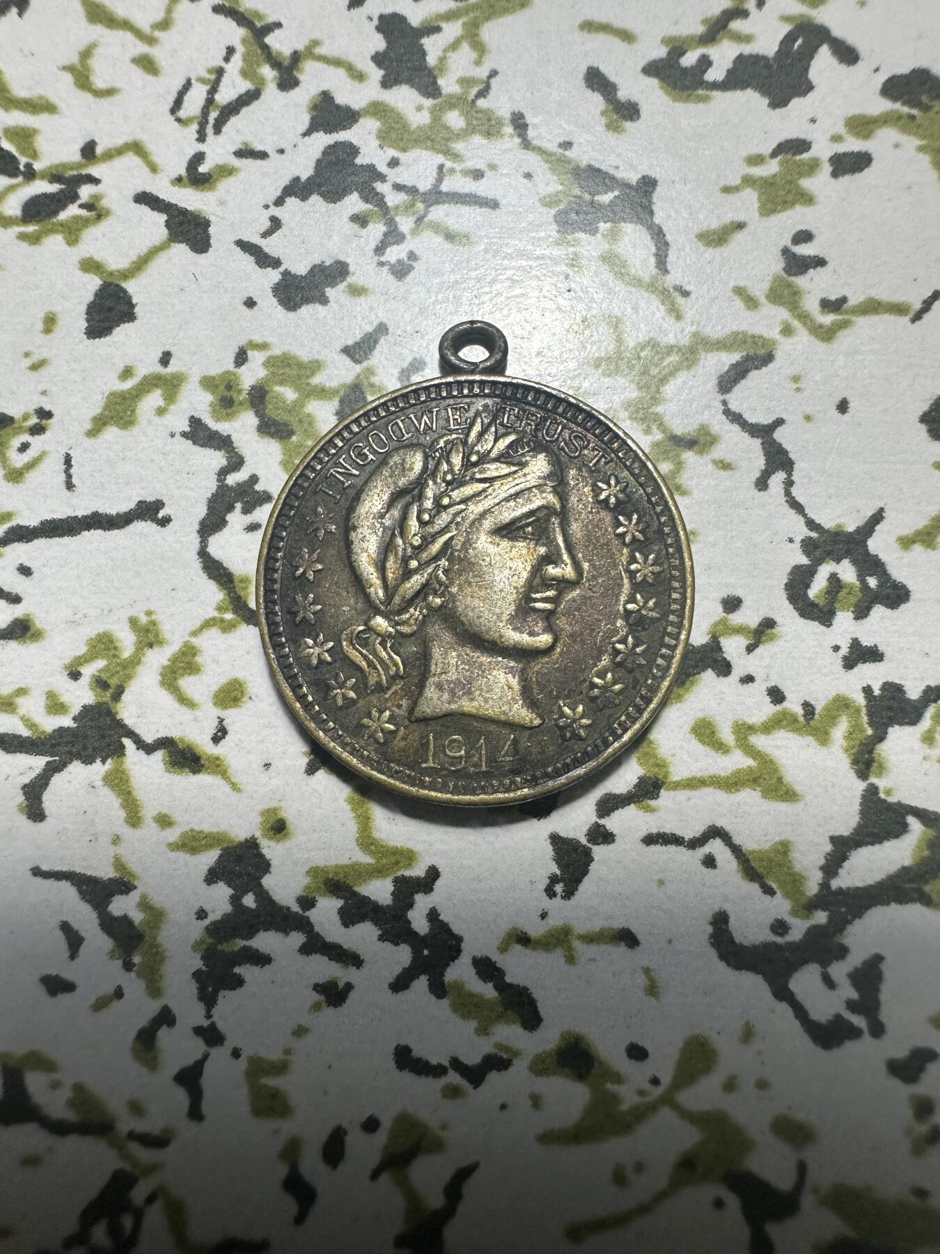 中外钱币 美国四分之一美金纪念章