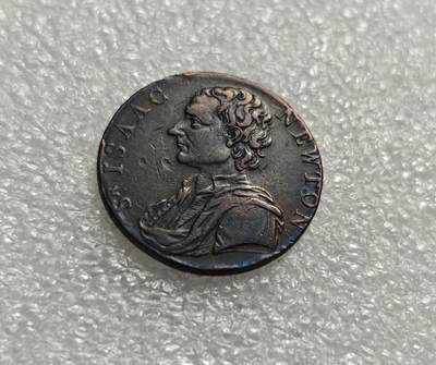 瓶子🏺第215期拍卖会 -  英国1796年牛顿爵士半便士铜质代币