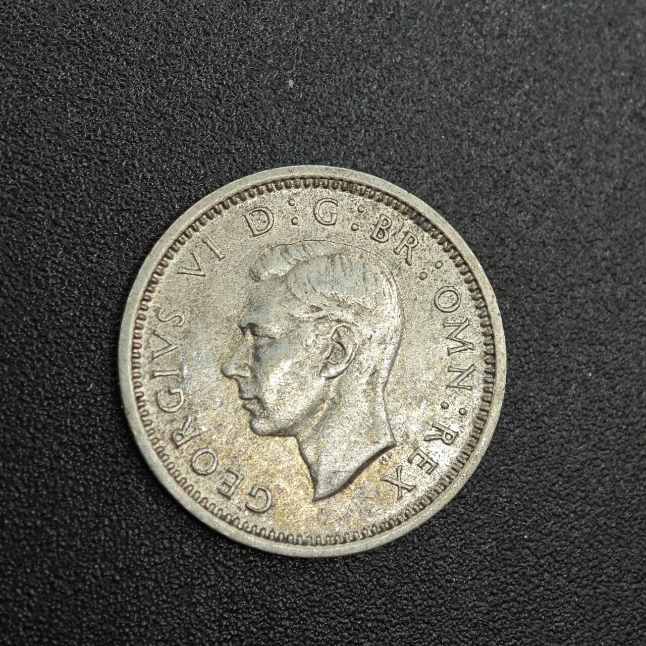 【淘币小摊】实时拍第七百八十八拍   散币小银币场   满百包邮可预留二周 每周一统一发货   英国1938年乔治五世3便士银币