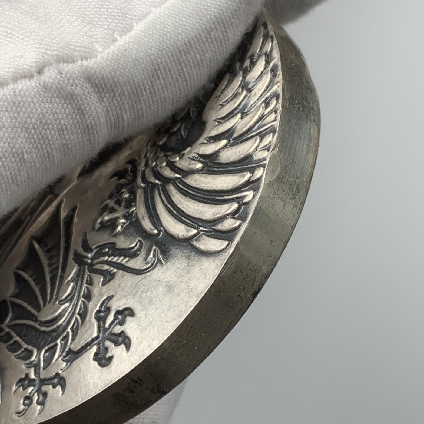 掌中浮雕-藏着的欧洲第040场 1974年冰岛建城1100年纪念，原盒，银章限量发行2000枚，银章（925）70mm/300g，铜章，70mm/310g