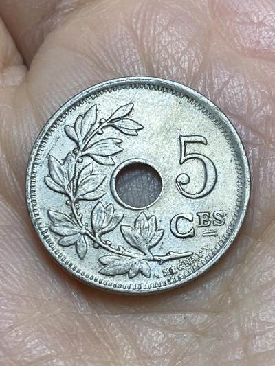 2025年第一百二十三场(总第一百四十九场）外国好品散币(免佣金) - 比利时🇧🇪1925年5分(阿尔贝一世时期，法语版)