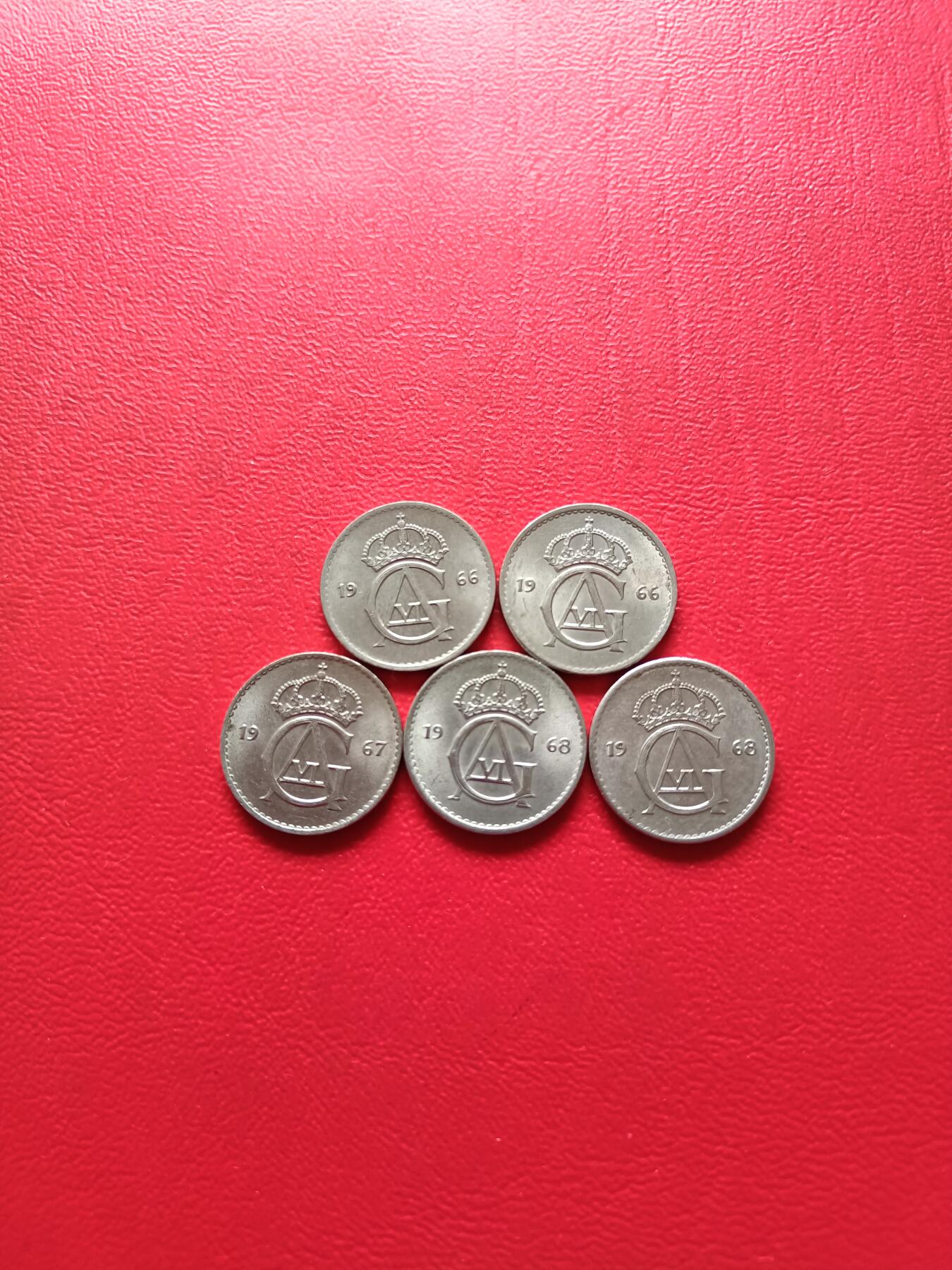 【云涧收藏】第七十七场 瑞典25欧尔5枚