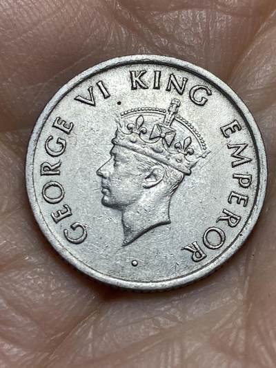 2025年第一百二十三场(总第一百四十九场）外国好品散币(免佣金) 英属印度1947年1/4卢比(乔治六世时期)