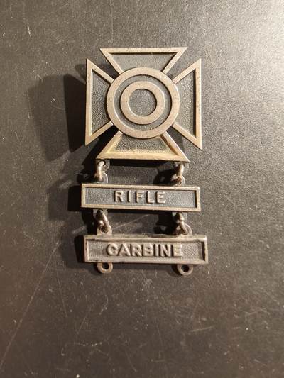 老王徽章第161期 - 美国陆军神射手资格章    二战时期    925银.   步枪、卡宾枪勋条     13.1g
