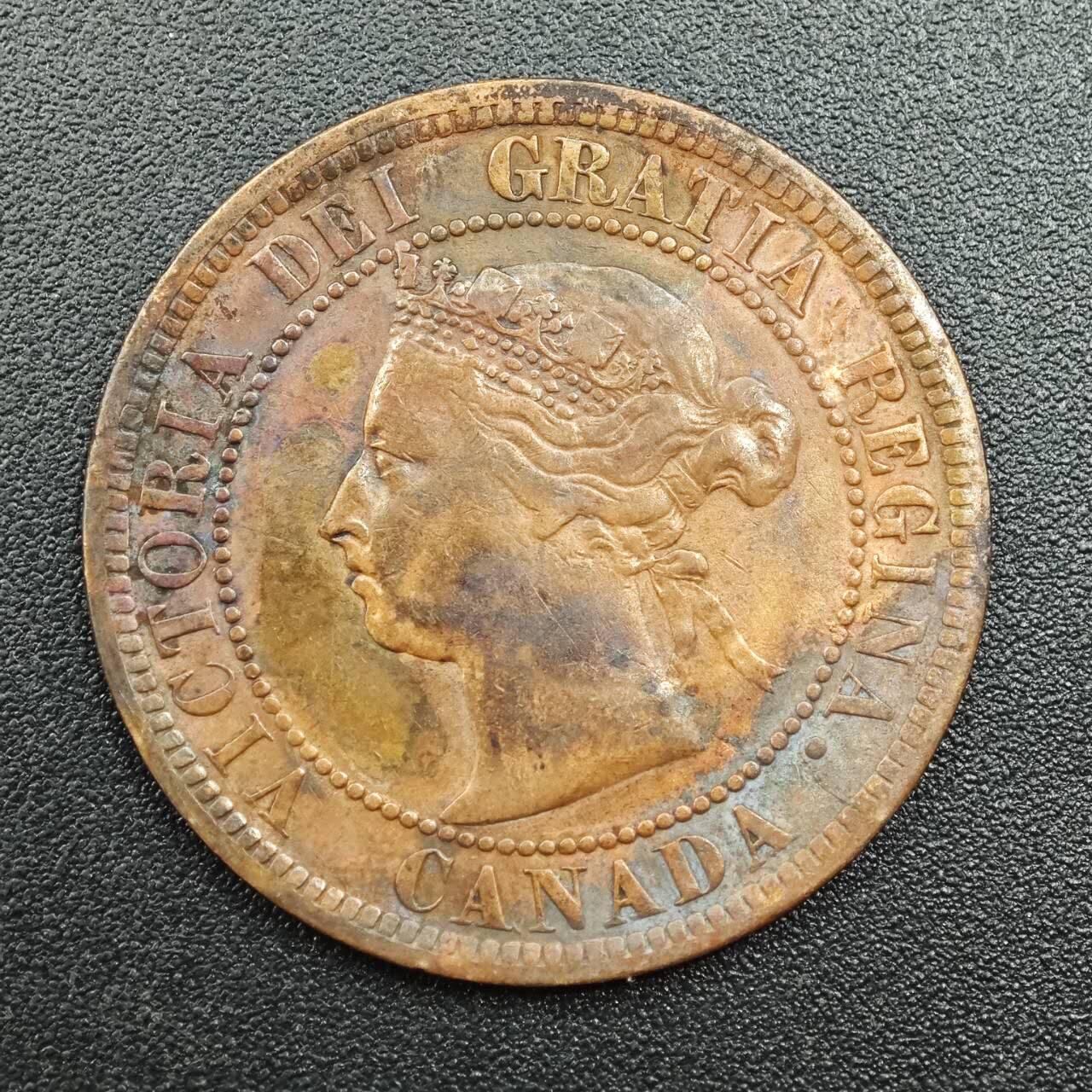 【淘币小摊】实时拍第七百八十八拍   散币小银币场   满百包邮可预留二周 每周一统一发货   加拿大1888年维多利亚一分铜币